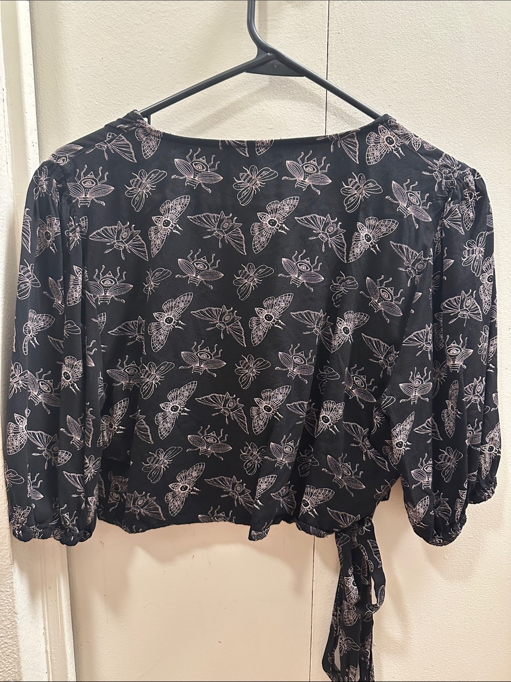DISTURBIA Goth Grunge Cottagecore Mortmoth Crop Cropped Top sz US 10 UK 14 EU 42 - Picture 3 of 4